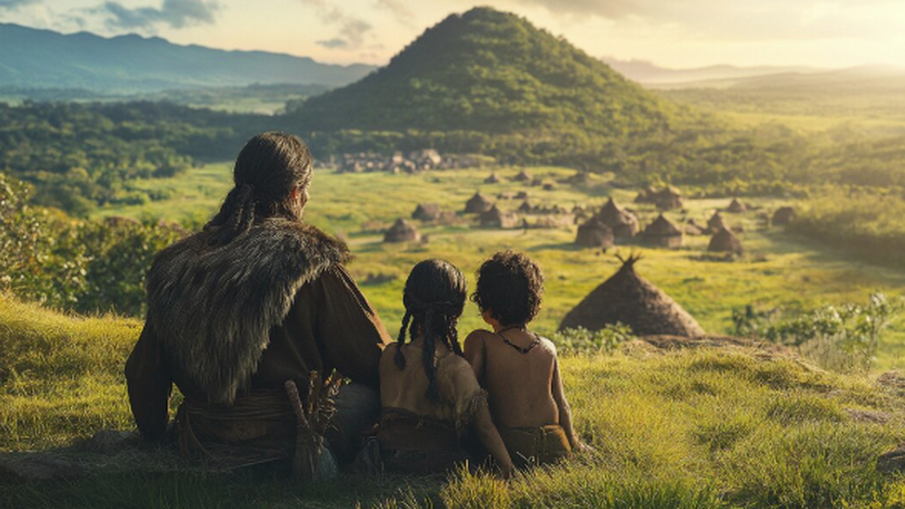 Около девяти тысяч лет назад древние обитатели ...