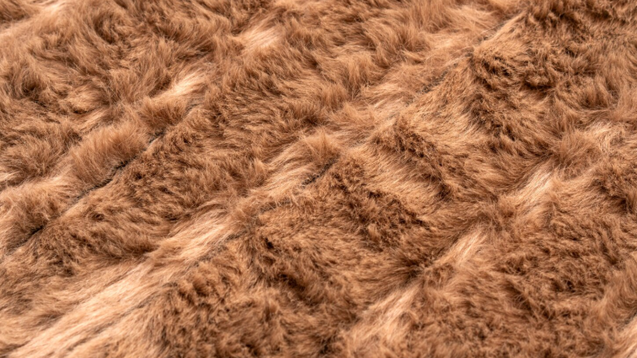 Фрагмент сшитой лосиной шкуры из США возрастом ...