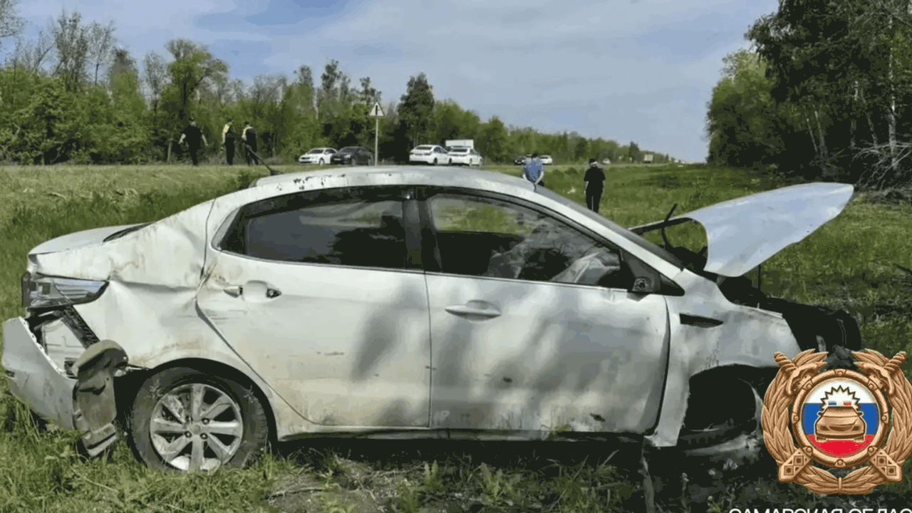 На трассе «Самара — Волгоград» автомобиль Kia R...