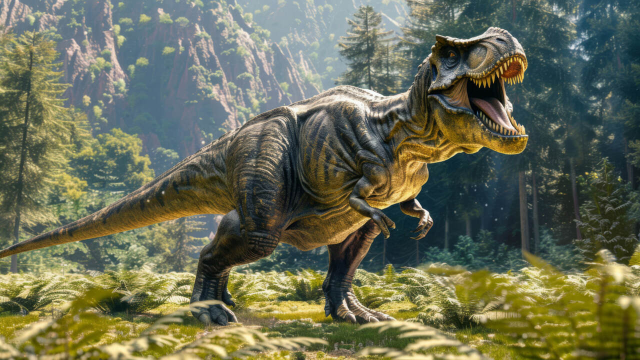 Палеонтологи установили, что рост тираннозавра ...