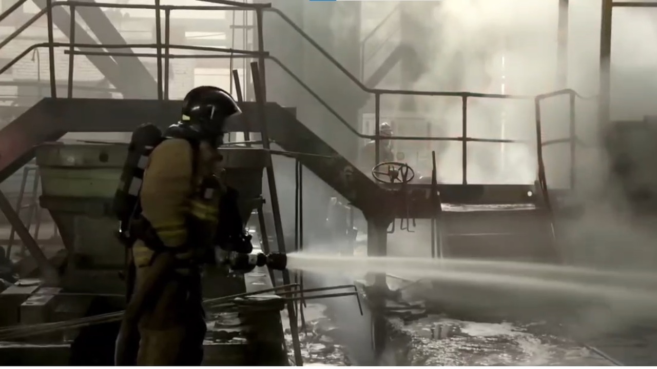 Произошло горение масла в производственном поме...