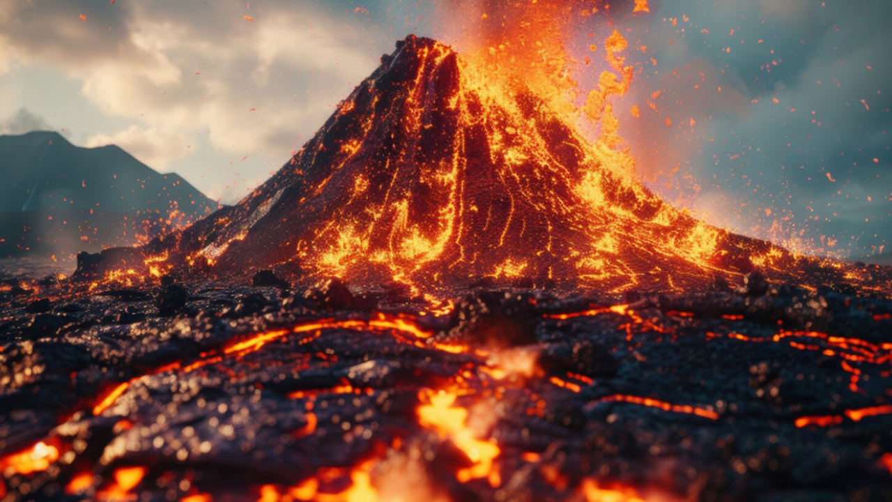 У извержений вулкана Фаградальсфьядль в Исланди...