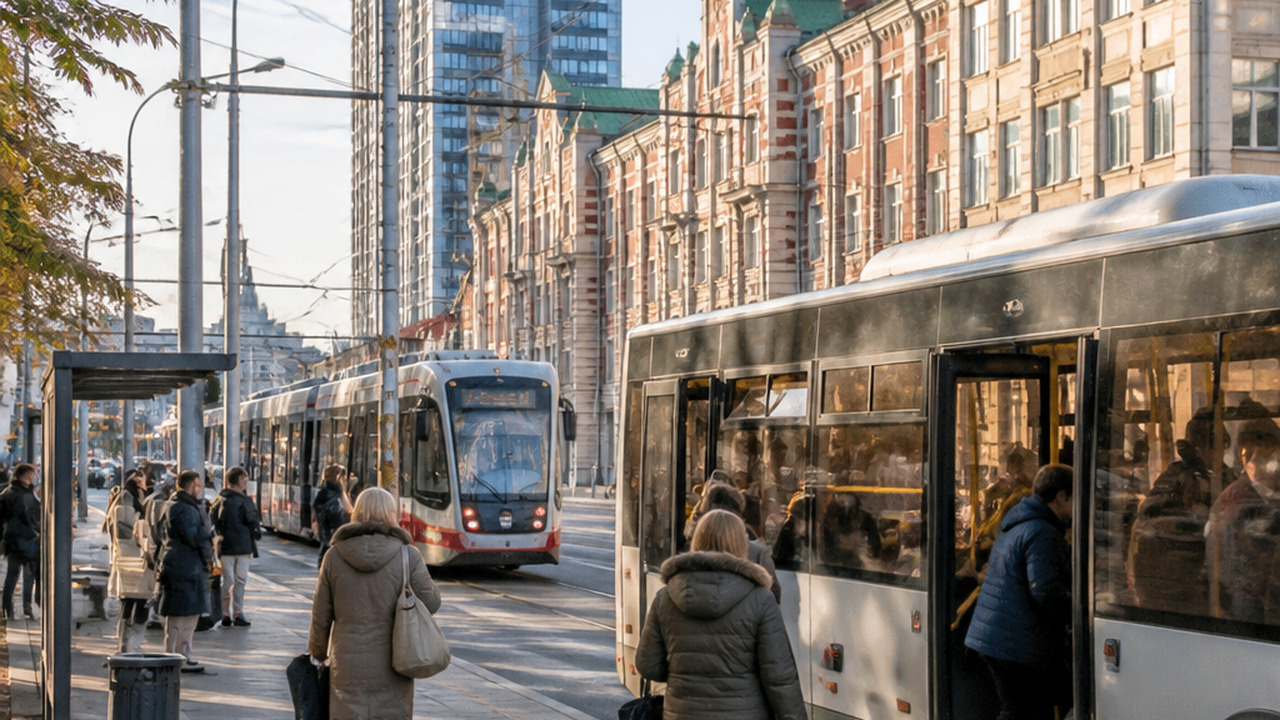 Жители Самары стали на 20% активнее пользоваться общественным транспортом The article discusses the increase in public tr...
