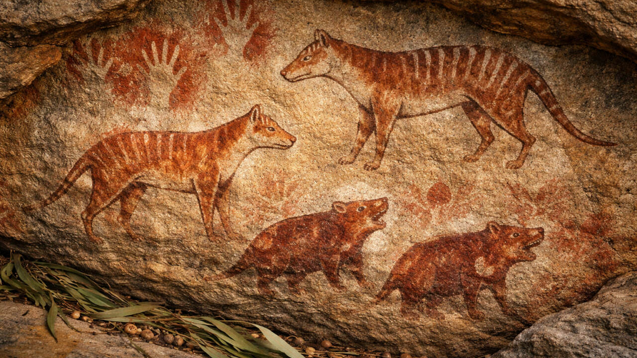 В Австралии обнаружены древние изображения тила...