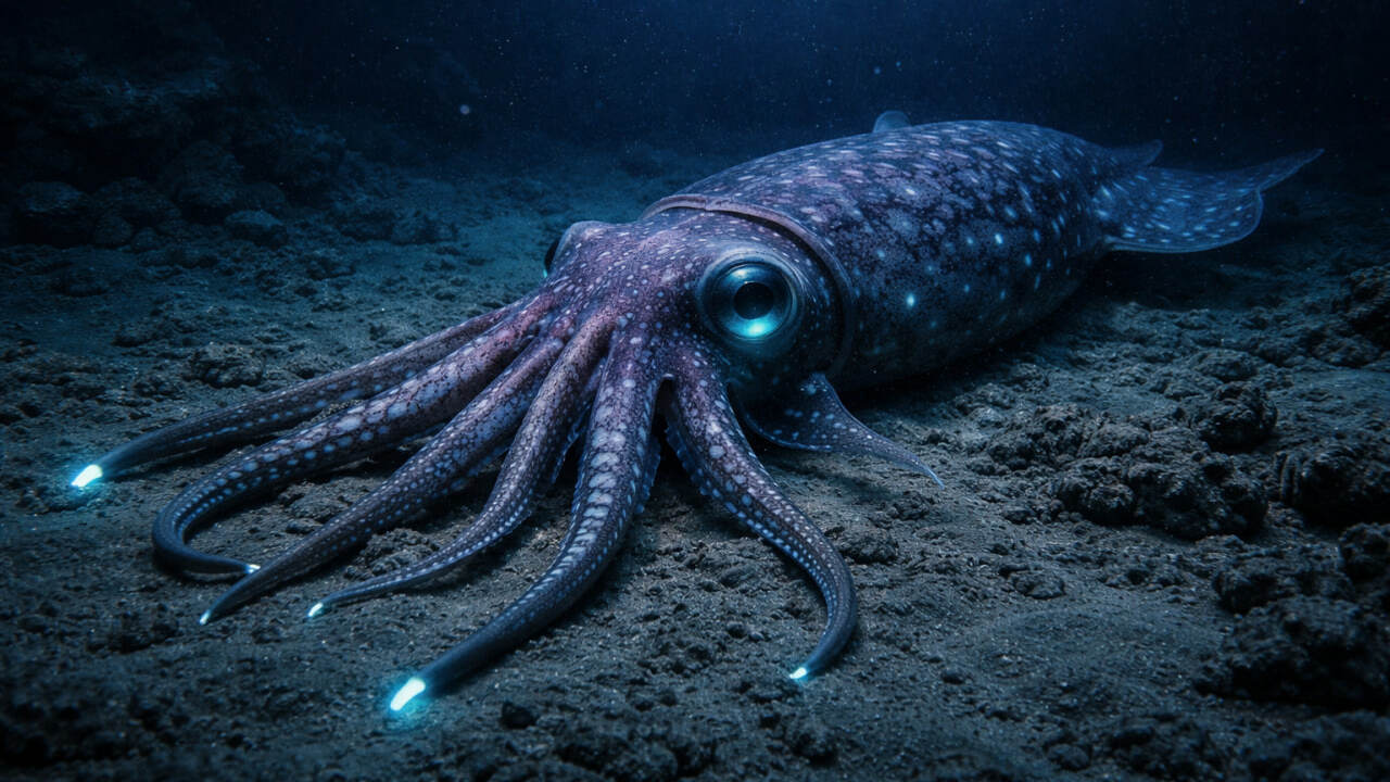 Редкие кадры с глубины более четырёх километров...