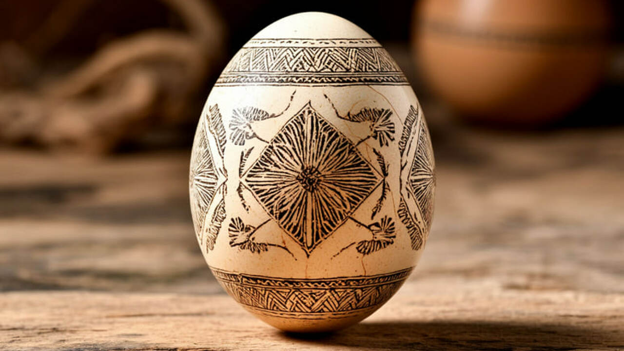 Фрагменты скорлупы страусиных яиц возрастом бол...