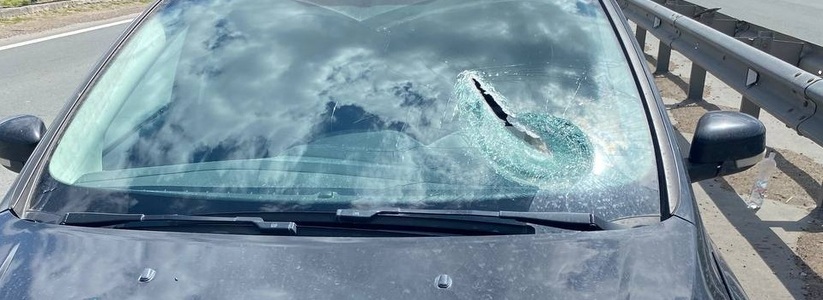 В Самарской области на трассе М-5 Урал в водителя влетела металлическая пластина с дороги