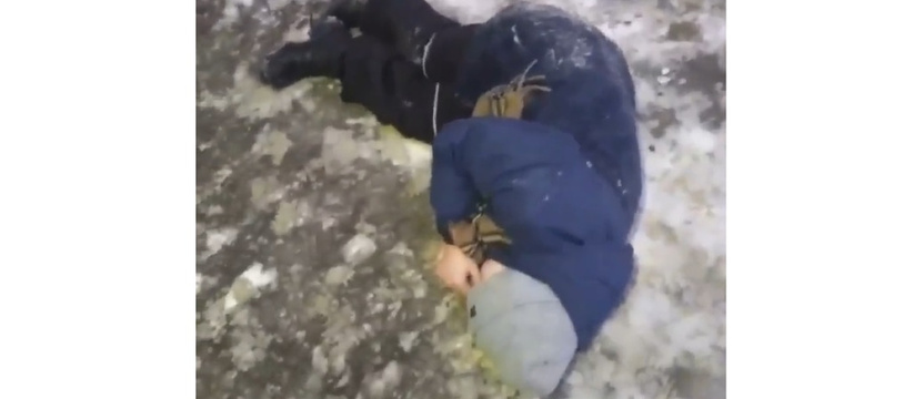 В Тольятти школьники запинали подростка в синей куртке на земле