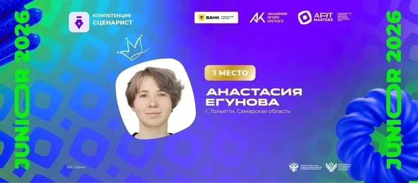Тольяттинка Анастасия Егунова стала лучшей сценаристкой на «АртМастерс» В этом году в чемпионате приняли участие более ...