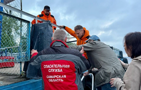 Посреди реки на острове. В Самарской области бо...